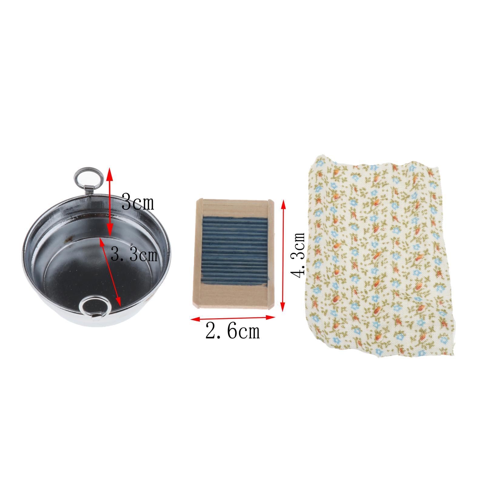 1/12 Mini Dollhouse Bucket Model Toy Bathroom Scenery Accessory for Dolls House