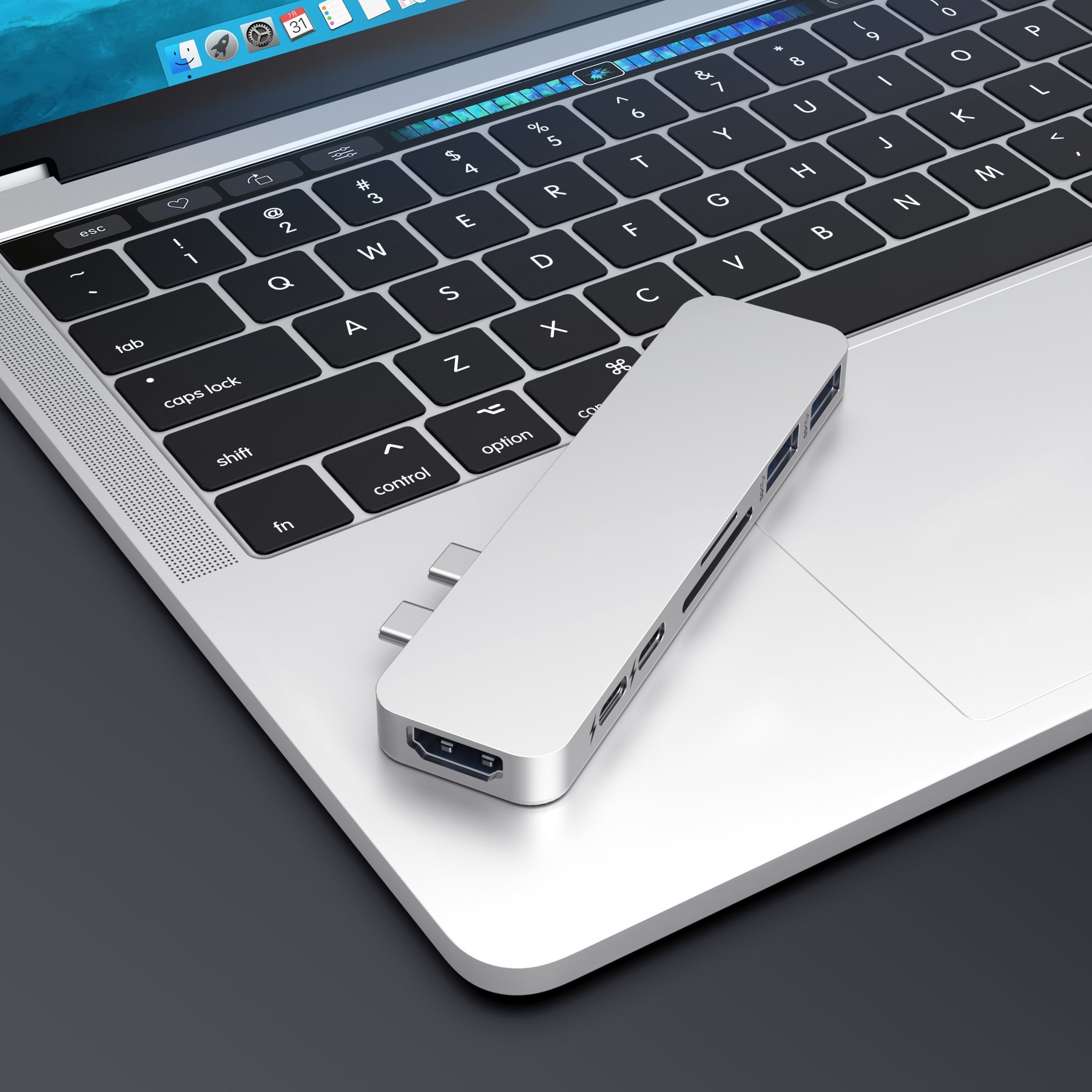 Cổng Chuyển HyperDrive Dual USB-C 7-in-2 Thunderbolt 3 Hub - (HD-GN28B) - Hàng Chính Hãng