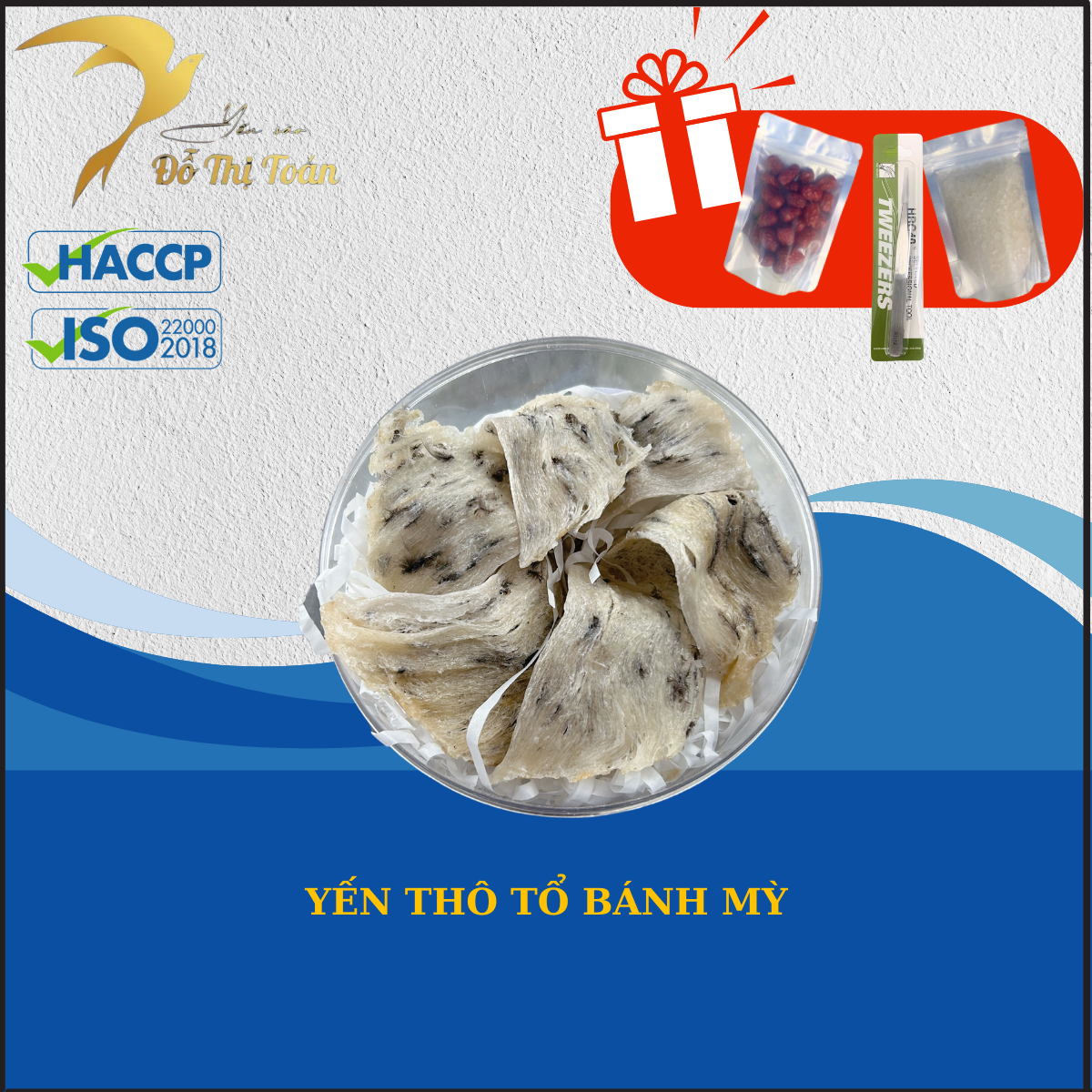 Yến thô tổ bánh mì già nở, kèm nhíp, táo đỏ, đường phèn - Yến sào Đỗ Thị Toán