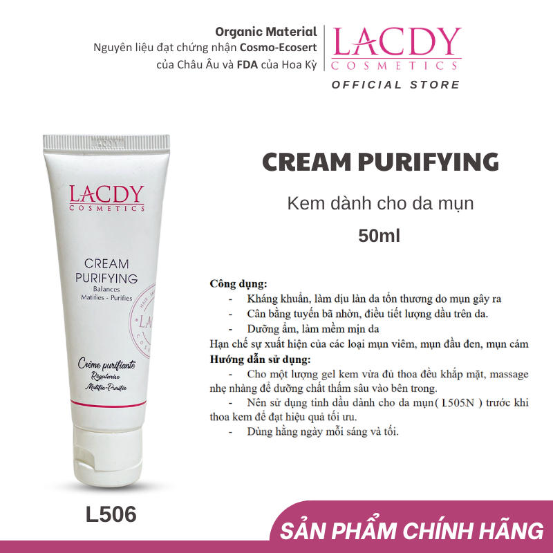 Kem Dành Cho Da Mụn Lacdy -CREAM PURIFYING 50ml