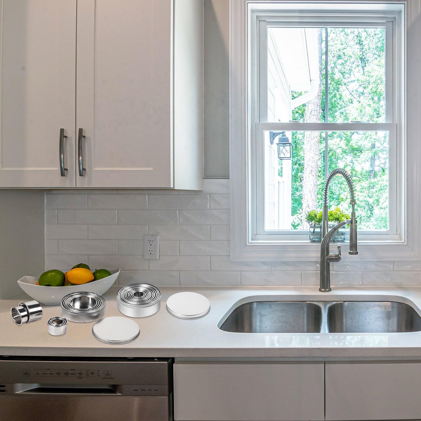 Round Biscuit Moulds Stainless Steel Cookie Biscuit Cutter DIY Baking Cake Mold Pastry Baking Tool