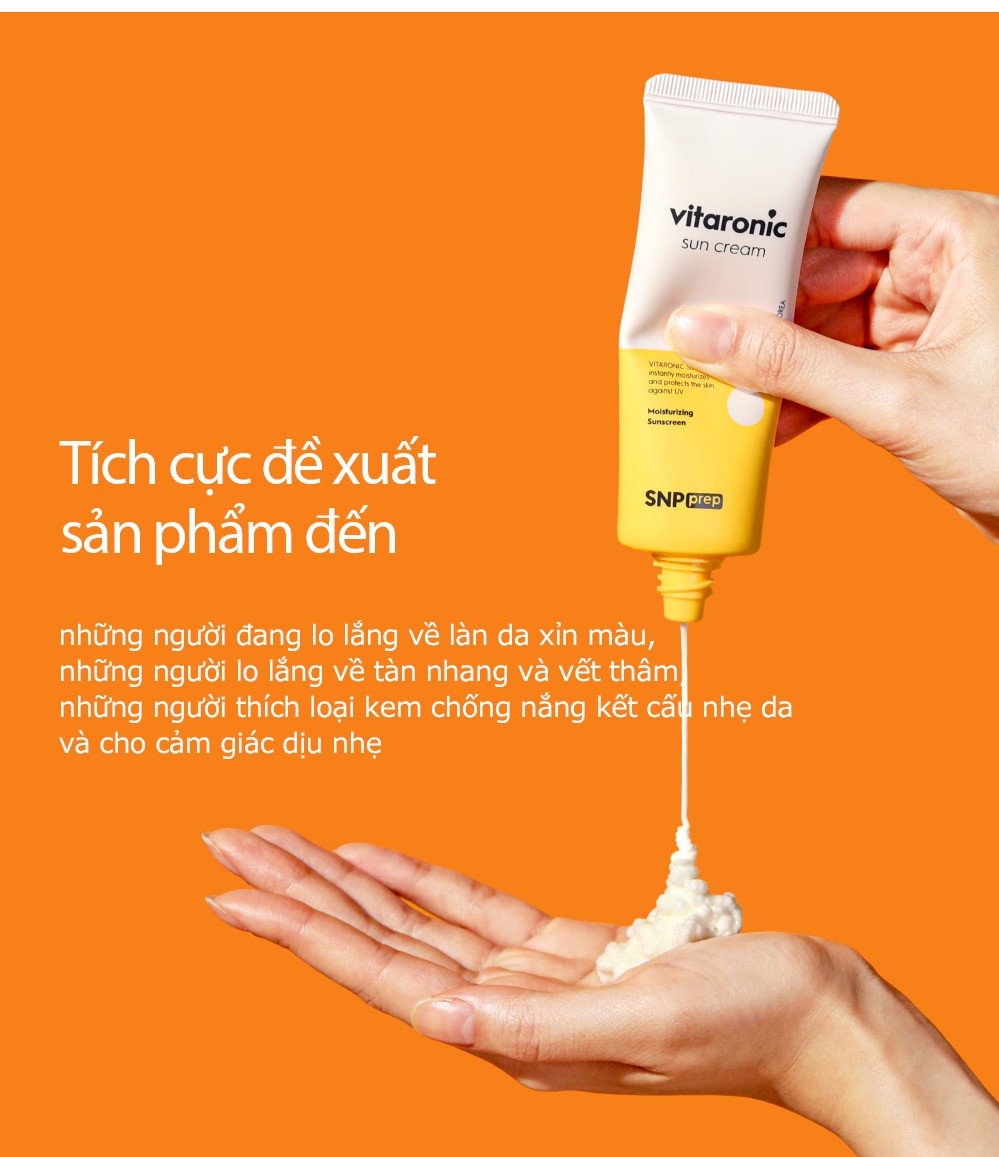 Kem Chống Nắng Dưỡng Trắng, Ngăn Ngừa Nám SNP PREP VITARONIC SUN CREAM 50g