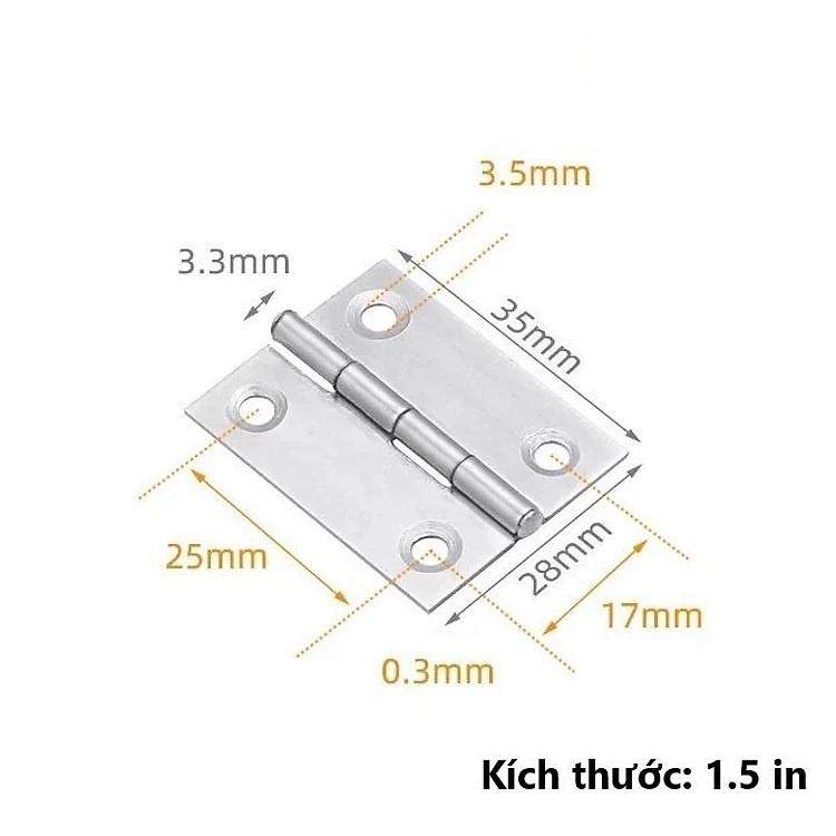 Là dòng sản phẩm cao cấp. Bản lề lá inox được sản xuất bằng vật liệu INOX chính xác trên các thiết bị chuyên dùng hiện