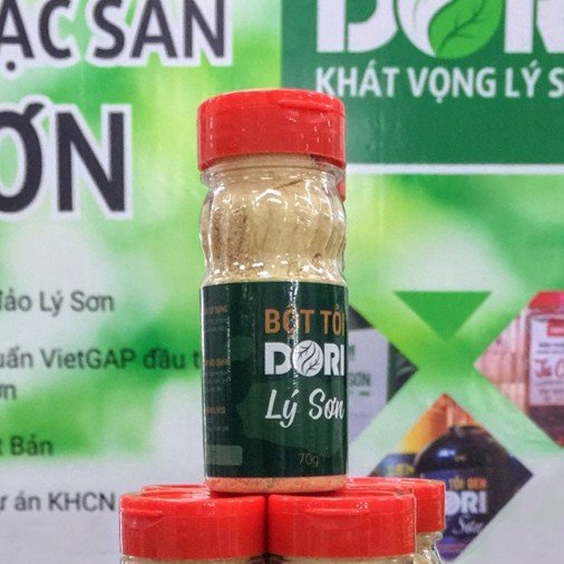 Đặc Sản Quảng Ngãi - Bột Tỏi Lý Sơn Dori Nguyên chất - Hủ 70g - Tỏi trồng và sản xuất trực tiếp tại đảo Lý Sơn - Bột tỏi Lý Sơn nguyên chất - Mùi rất thơm đặc trưng của tỏi Lý Sơn - Dùng ướp thực phẩm làm nước chấm nước sốt