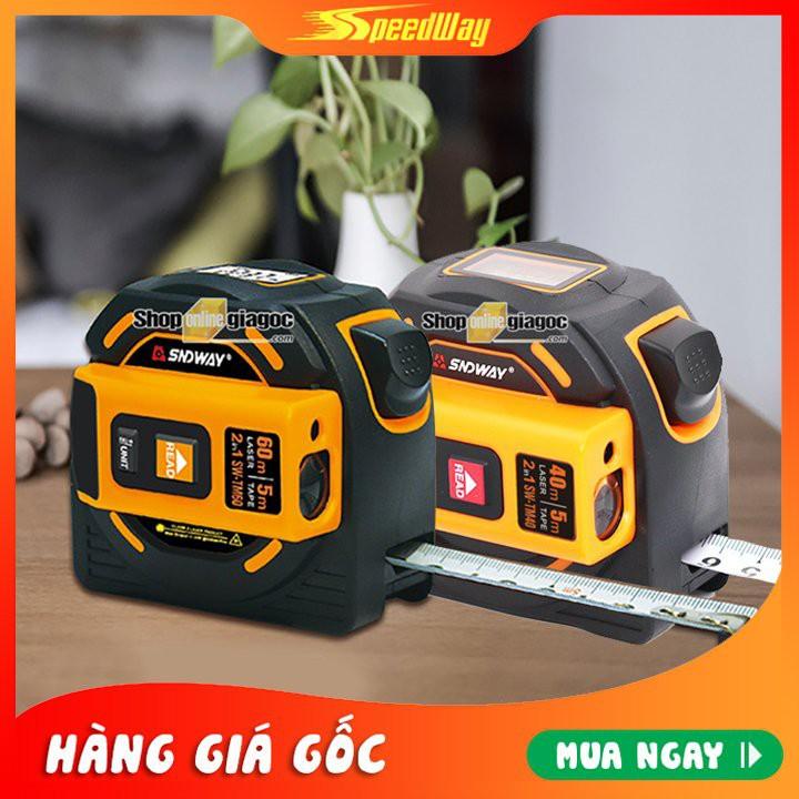 Máy Đo Khoảng Cách Laser 2 Trong 1 Kiêm Thước Dây SNDWAY SW-TM40/SW-TM60