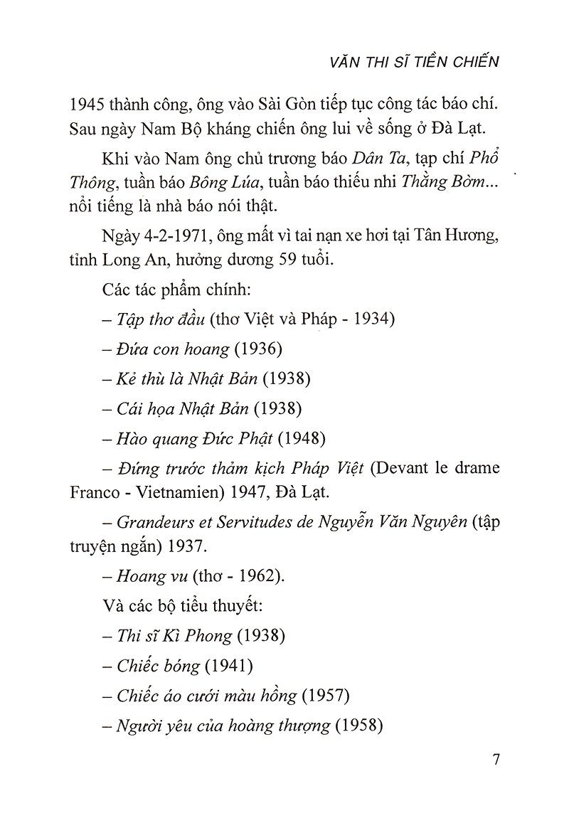 Văn Thi Sĩ Tiền Chiến