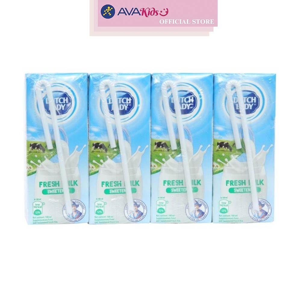 Thùng 48 hộp sữa tươi tiệt trùng Dutch Lady có đường 180 ml (từ 1 tuổi)