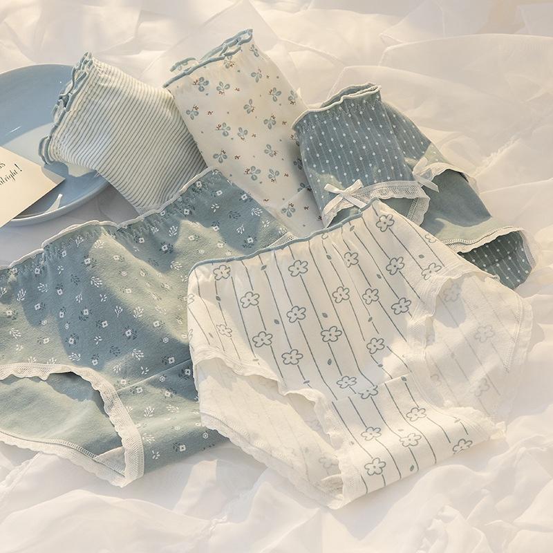 Quần Lót Nữ Cotton Hoa Nhí Kháng Khuẩn Ngang Eo Thời Trang . Hàng Loại Đẹp.