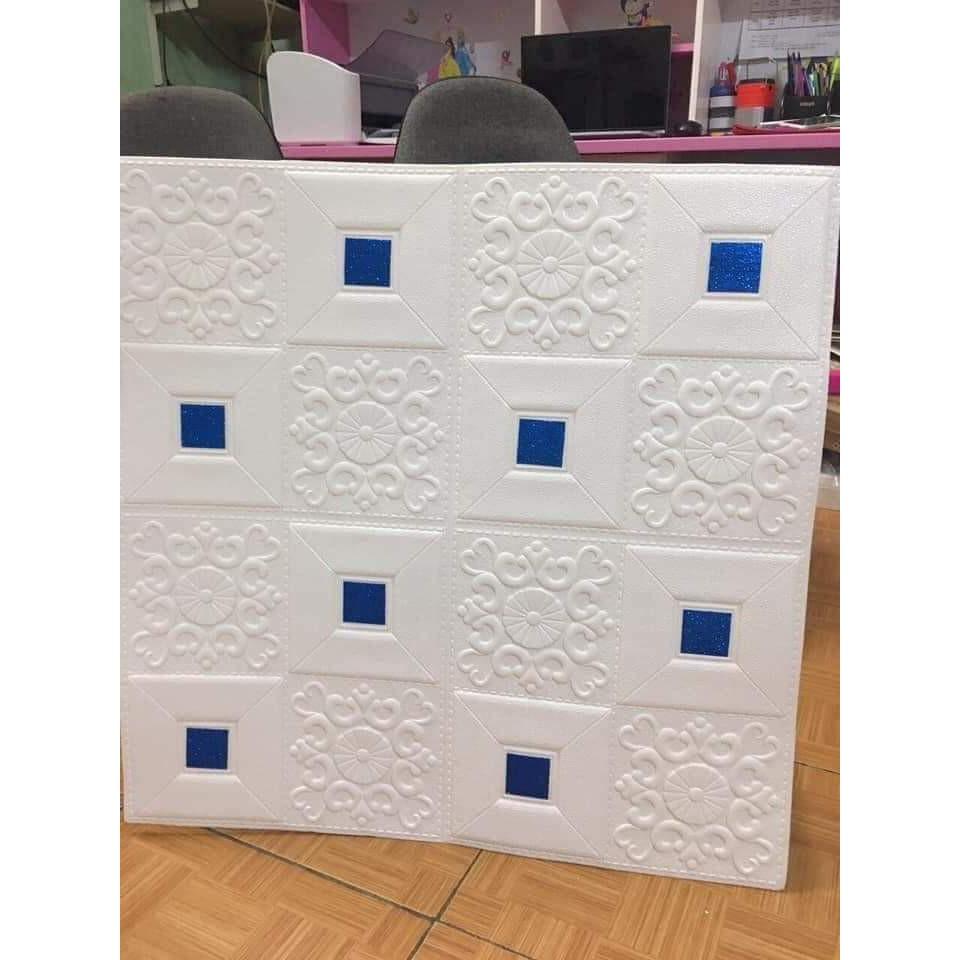 COMBO 10 XỐP DÁN TƯỜNG HOA VĂN CỔ ĐIỂN XANH DƯƠNG