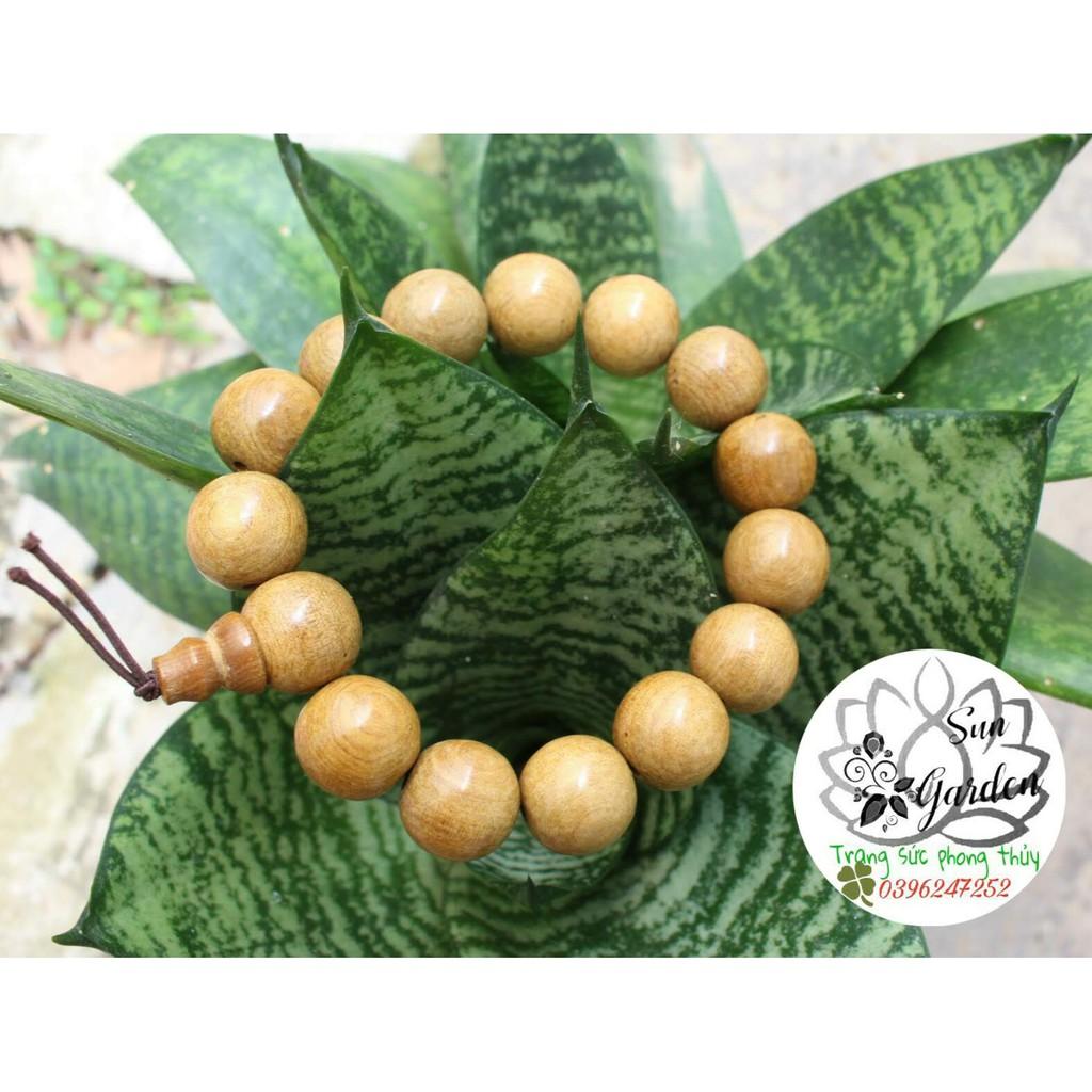 Vòng tay gỗ bách xanh 14ly cho nam