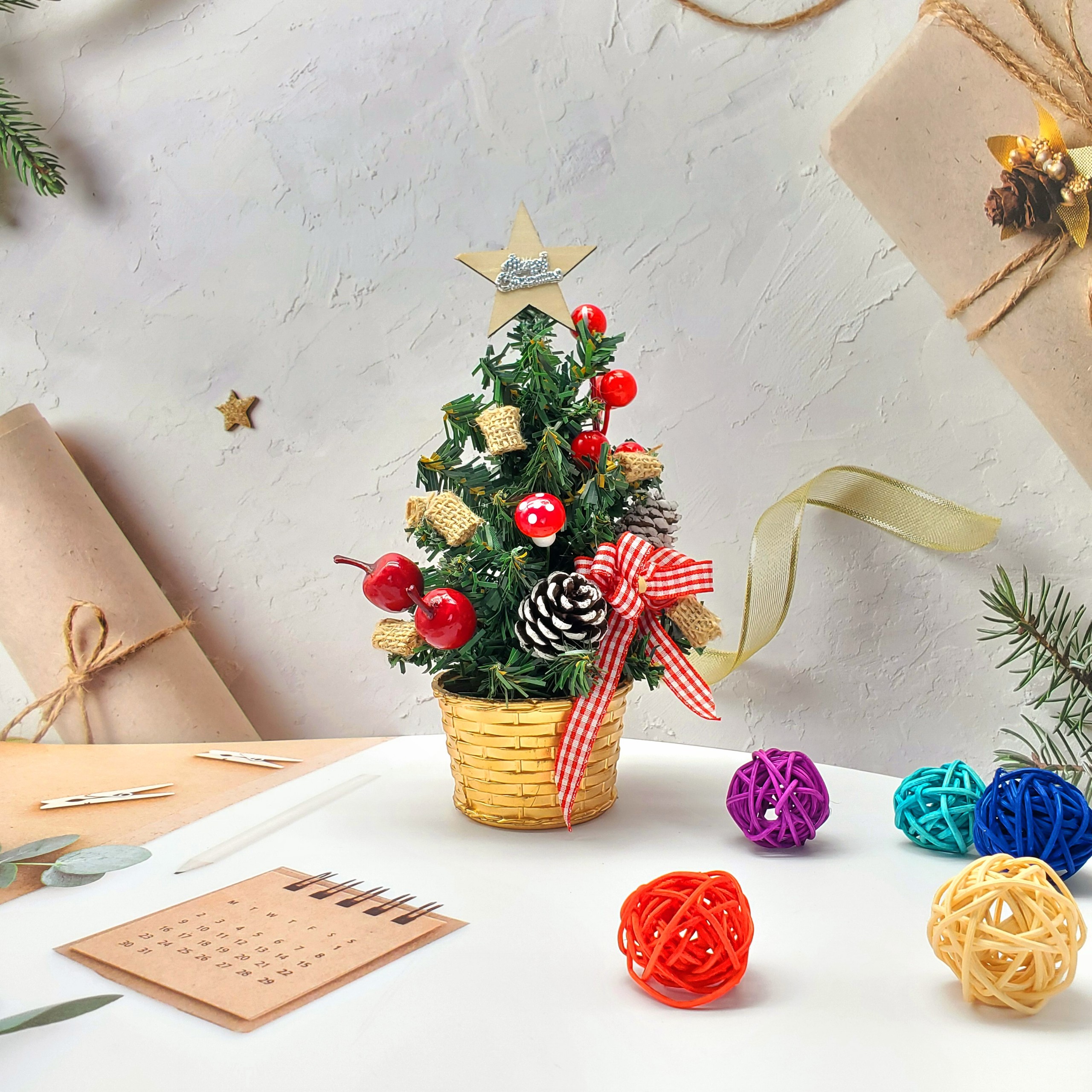 Cây Thông Nhí TNM08 Cây 20cm Trang Trí Giáng Sinh Cây Thông Noel
