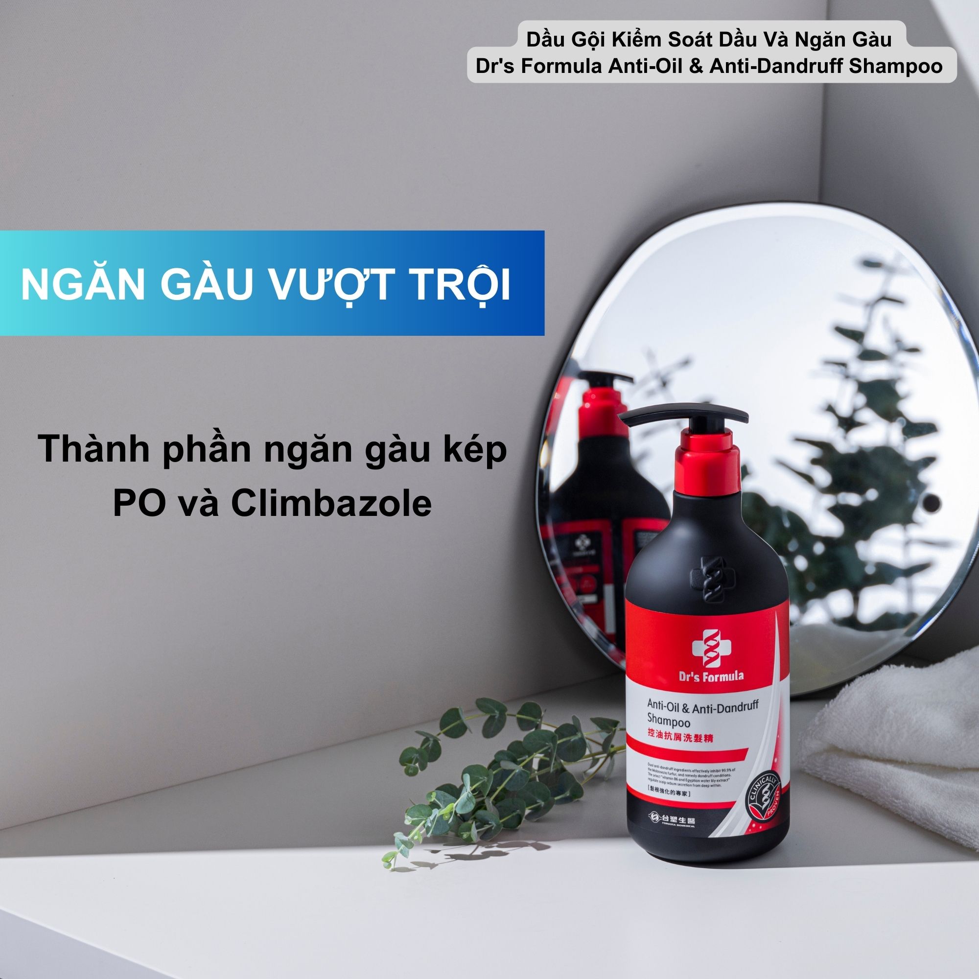 Dầu Gội Kiểm Soát Dầu &amp; Ngăn Gàu Dr's Formula Anti-Oil &amp; Anti-Dandruff Shampoo
