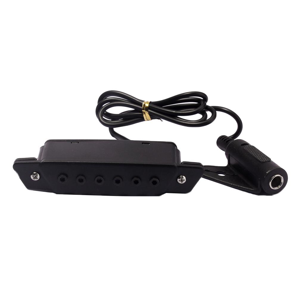 Magnetic Soundhole Pickup for Acoustic Guitar EQ with 6.35mm Output Endpin Jack