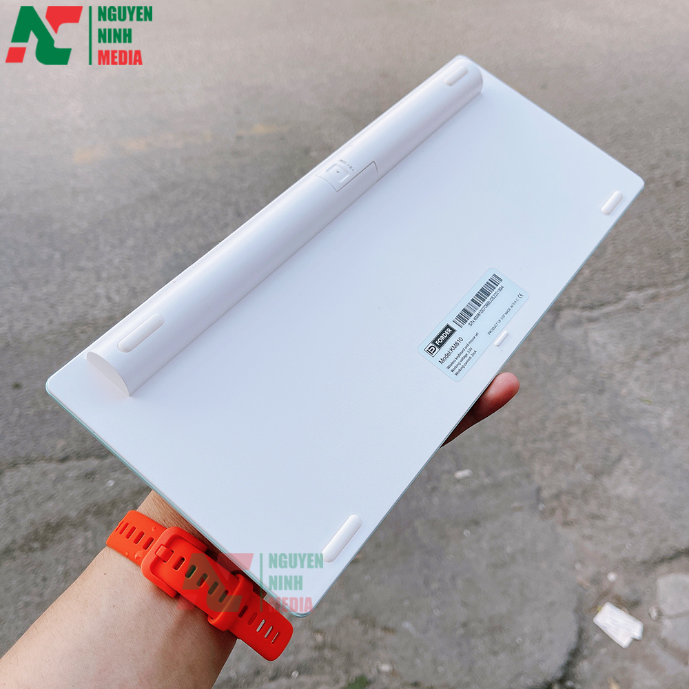 Bộ Phím Chuột Mini Không Dây FORDER KM810 White (Màu Trắng) - Hàng Chính Hãng