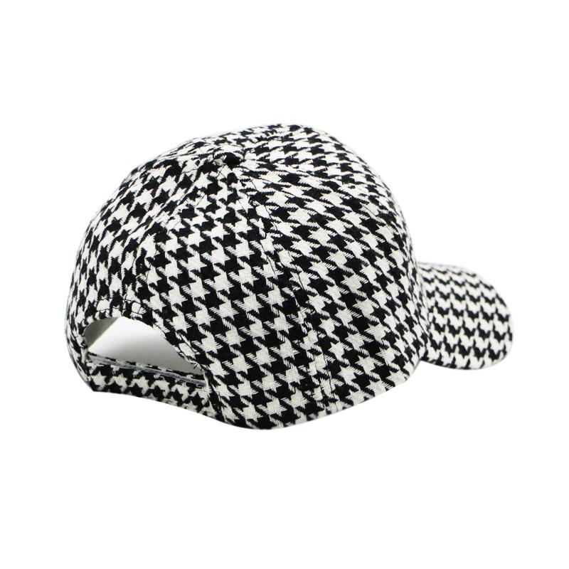 2023 Phụ nữ Mũ Summer Mũ bóng chày mũ Houndstooth Lattice Cap Cap Nữ thể thao cho Gorros Sun Hat Snapback Phổ biến Retro Color: Beige