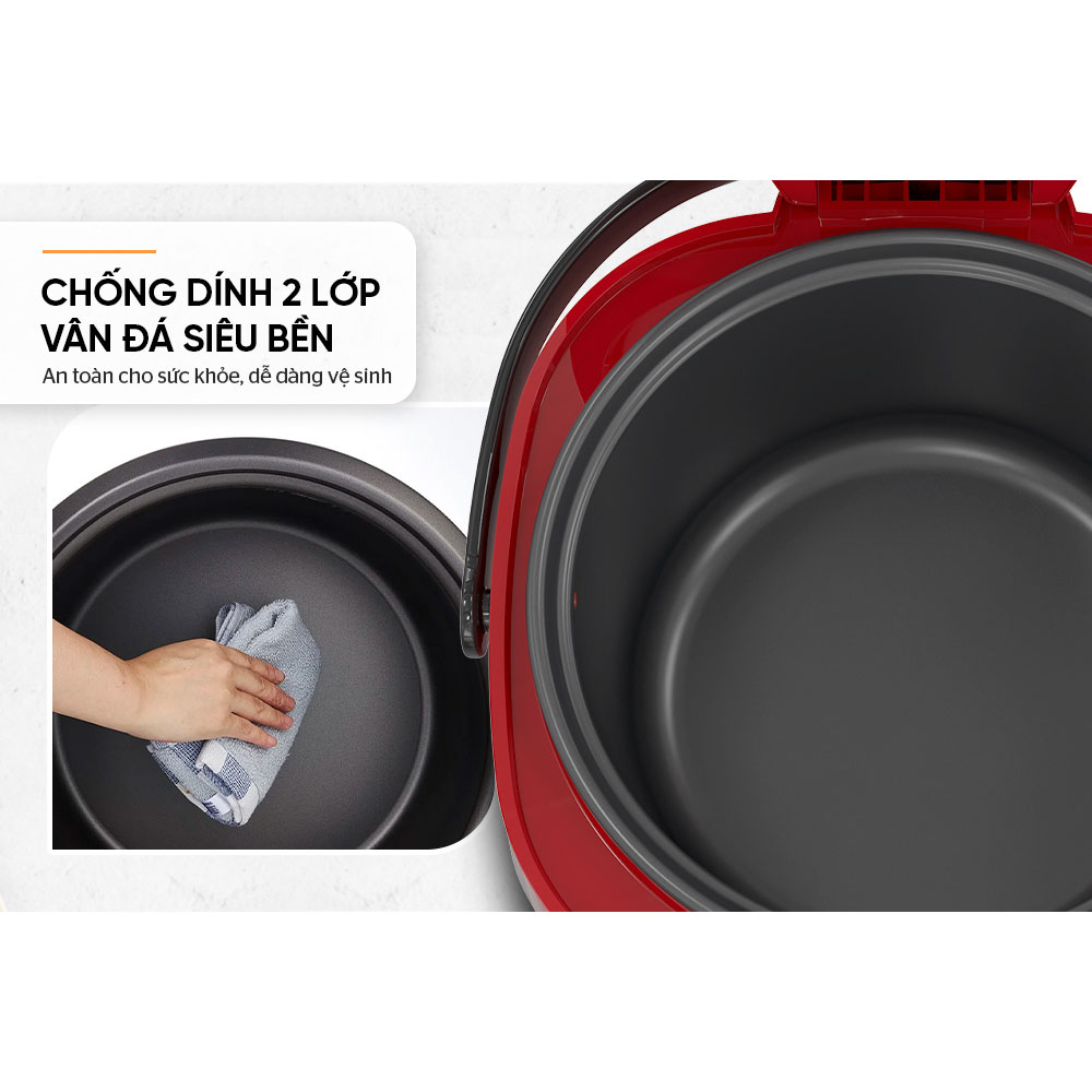 Nồi cơm điện Sunhouse SHD8611R 1.8 Lít- Hàng chính hãng