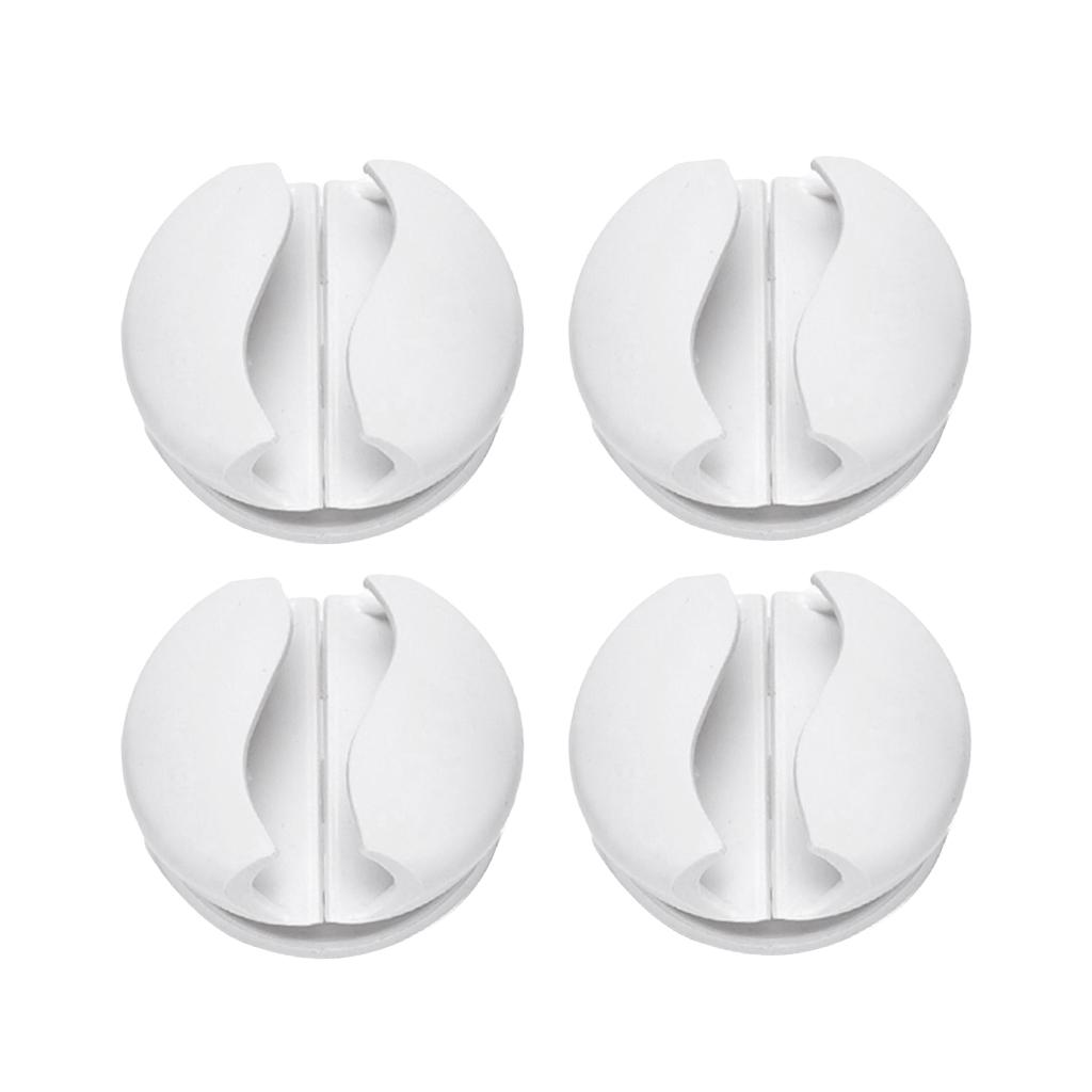Cable Organizer Multipurpose Clips for Cables/Data Line/Mouse Wire White