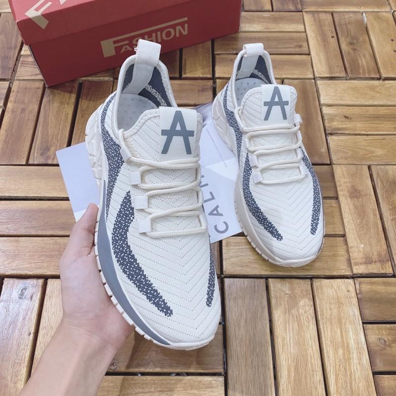 Giày thể thao nam, giày sneaker vải dệt chữ A siêu nhẹ D1