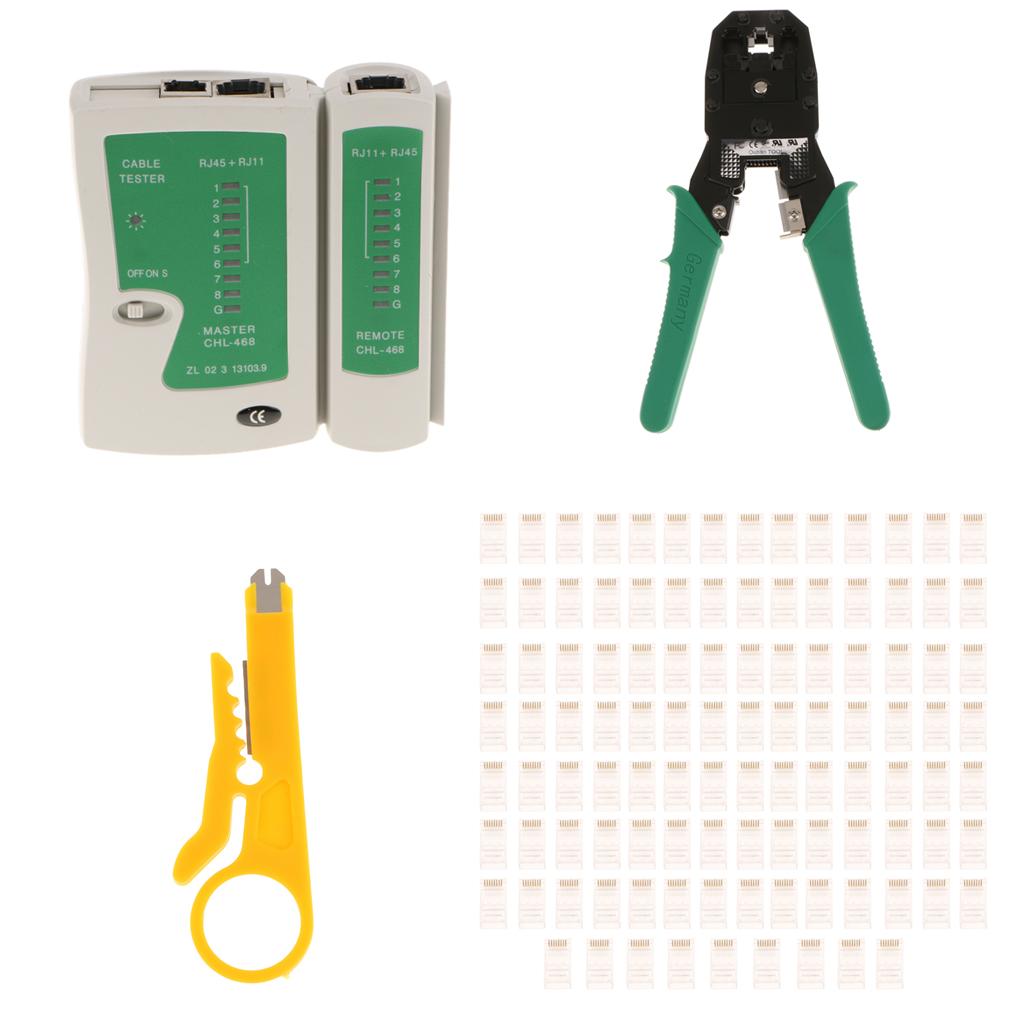 RJ11 CAT5 LAN Network Tool Kit Cable Tester Crimp Crimper Plug Pliers