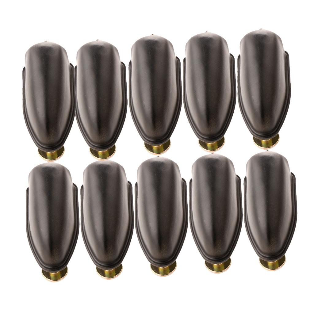 Bền 10 Chiếc Kim Loại Bộ Trống Ổ Bass Tom Móc Hít Móng Vuốt Móc DIY Đen cho Tay Trống