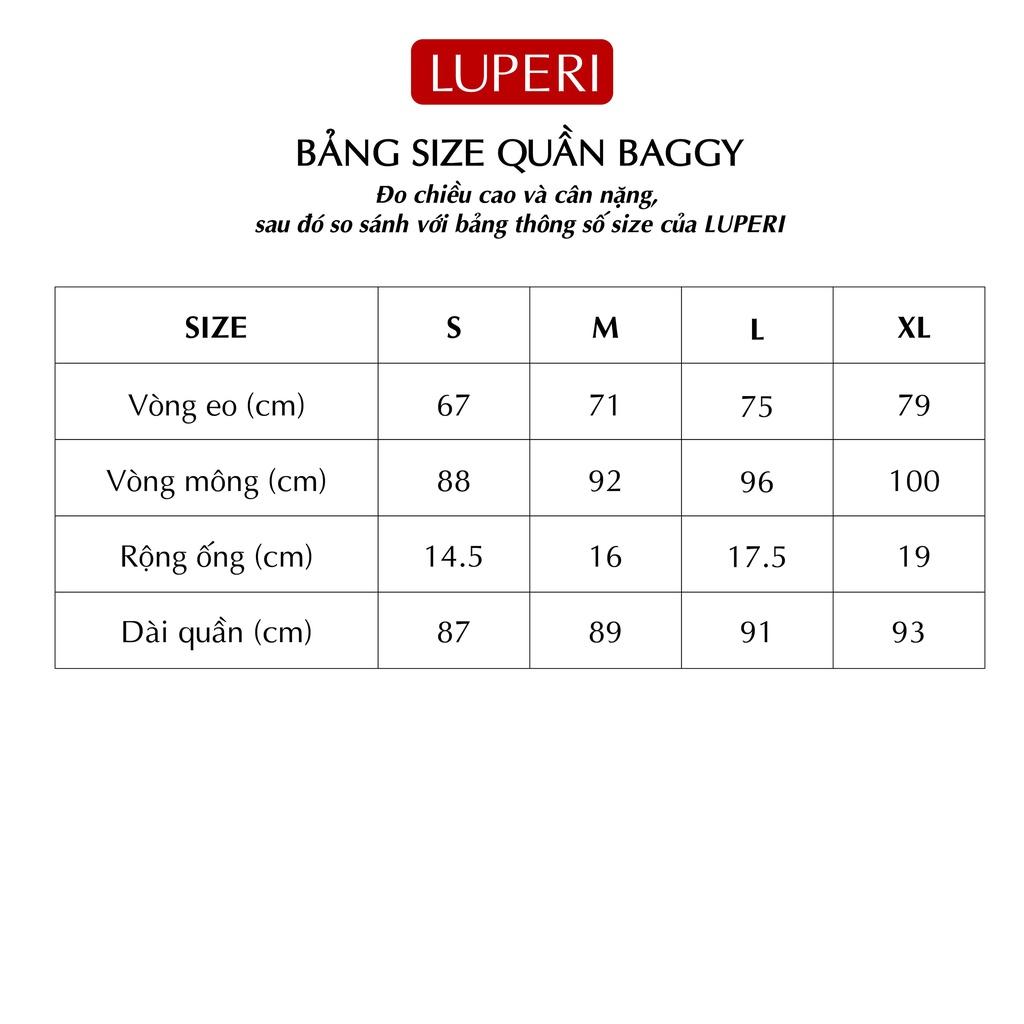 Quần Tây Nữ Công Sở LUPERI LFQD273 Kiểu Dáng Baggy Trẻ Trung, Lưng Cao, Không Bai Xù