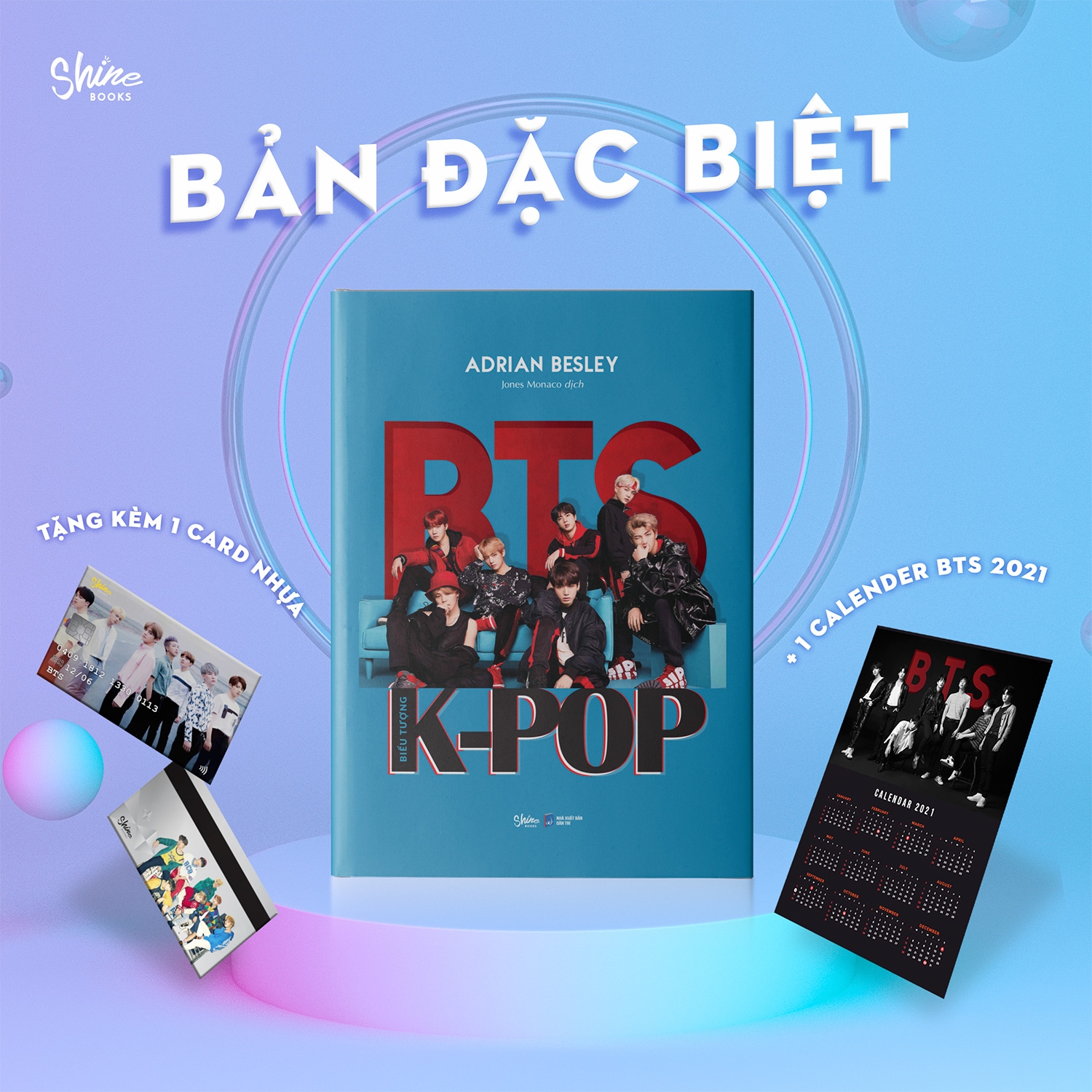 BTS Biểu Tượng K-pop - Tặng Kèm Postcard Nhựa In Hai Mặt + Calendar 2021