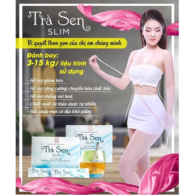 Trà Sen Slim liệu trình 30 ngày - Giả.m cân, Hỗ trợ giảm bắp tay, giảm eo, giảm đùi. Cam kết giảm ít nhất 2-7kg/hộp