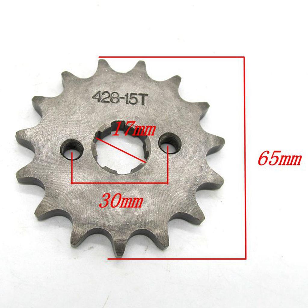 15T 428 Chain/Pitch Front Sprocket Cog /Trail/Dirt bike ATV Quad 17mm