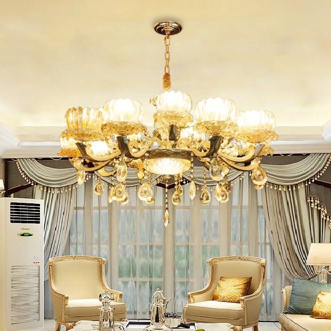 Đèn chùm KERSI loại 15 tay sang trọng trang trí nhà cửa cao cấp - kèm bóng LED chuyên dụng.