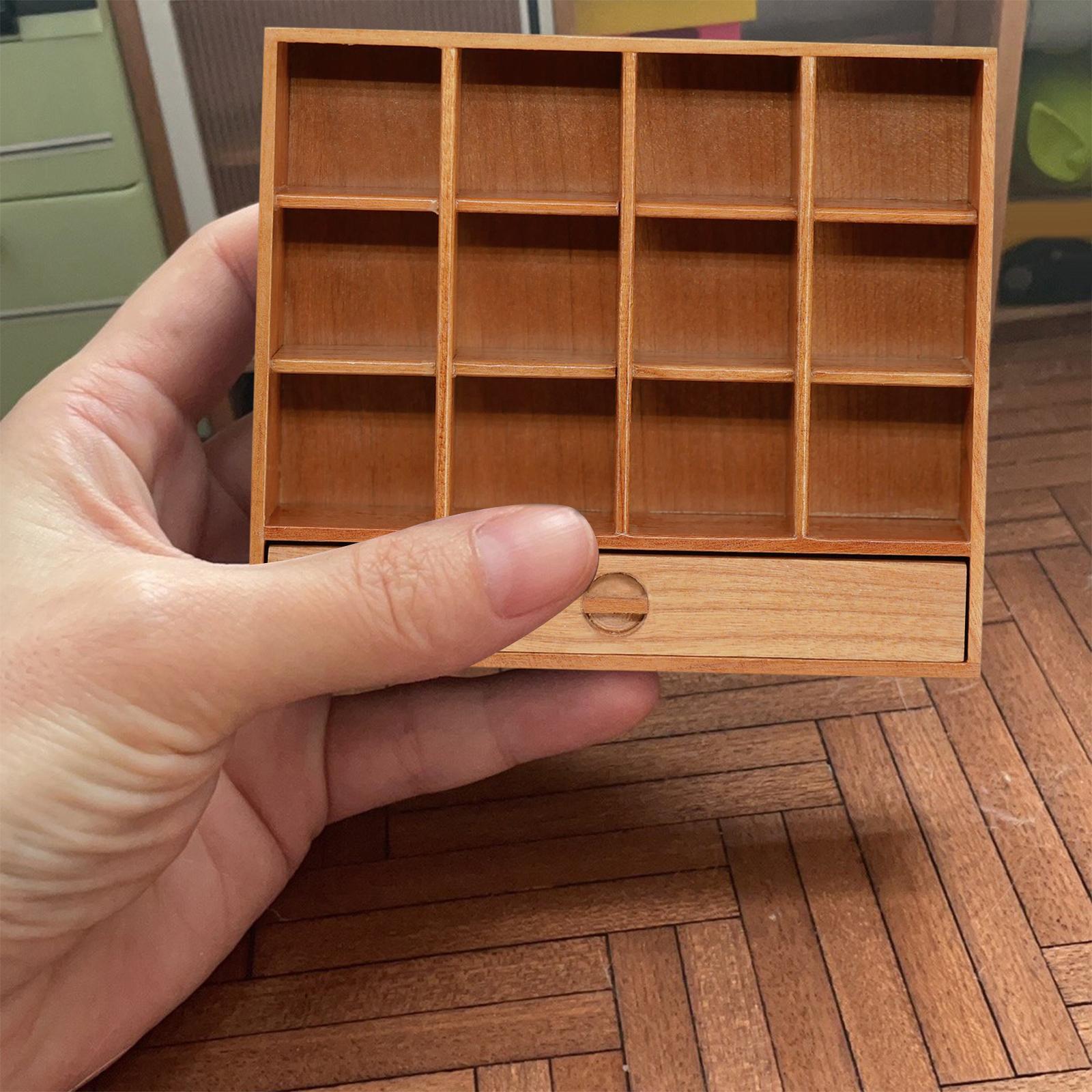 Dollhouse Miniature Storage Rack DIY Scene Model Miniature Dollhouse Decoration Accessories for Kitchen Decoration