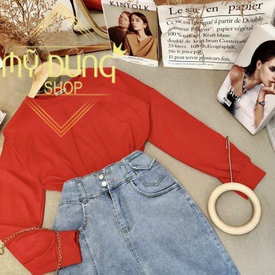 ÁO THUN COTTON TAY DÀI CỔ TRÒN