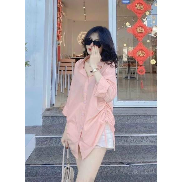 SET ÁO SƠ MI TAY DÀI PHỐI QUẦN TRẮNG