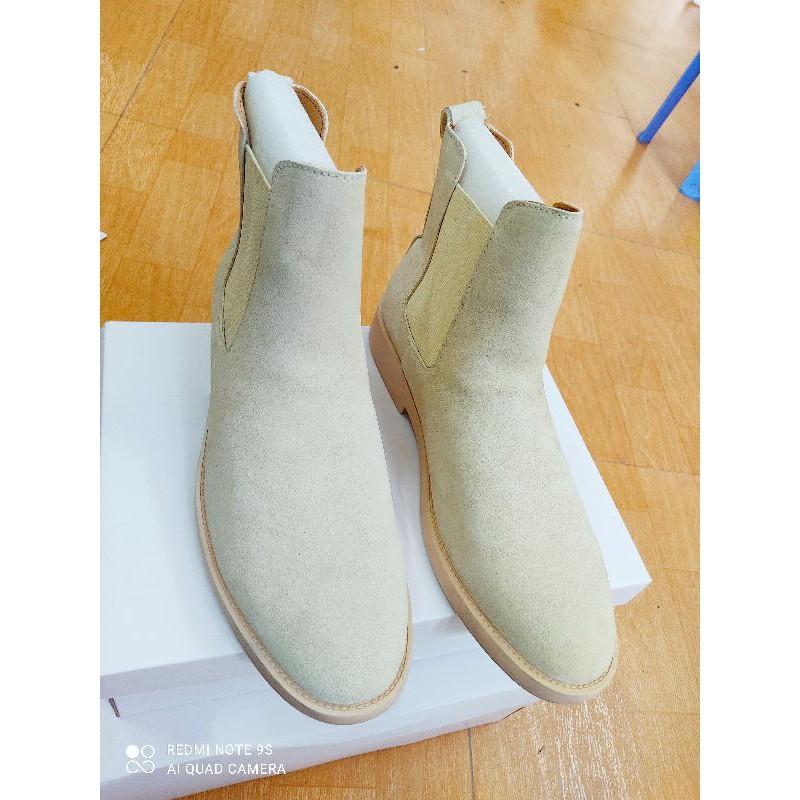 Giày Chelsea Boots Da Lộn Tan
