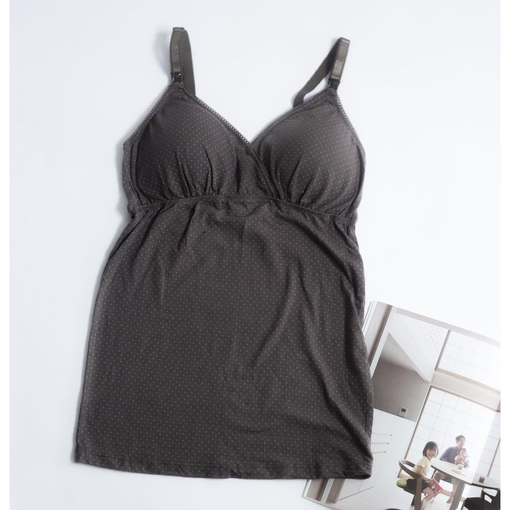 Áo Ngủ Bầu Sau Sinh,Thiết Kế Khuy Mở Cho Bé Tuti Chất Liệu Tencel Thương Hiệu Mothersbaby Hàn Quốc