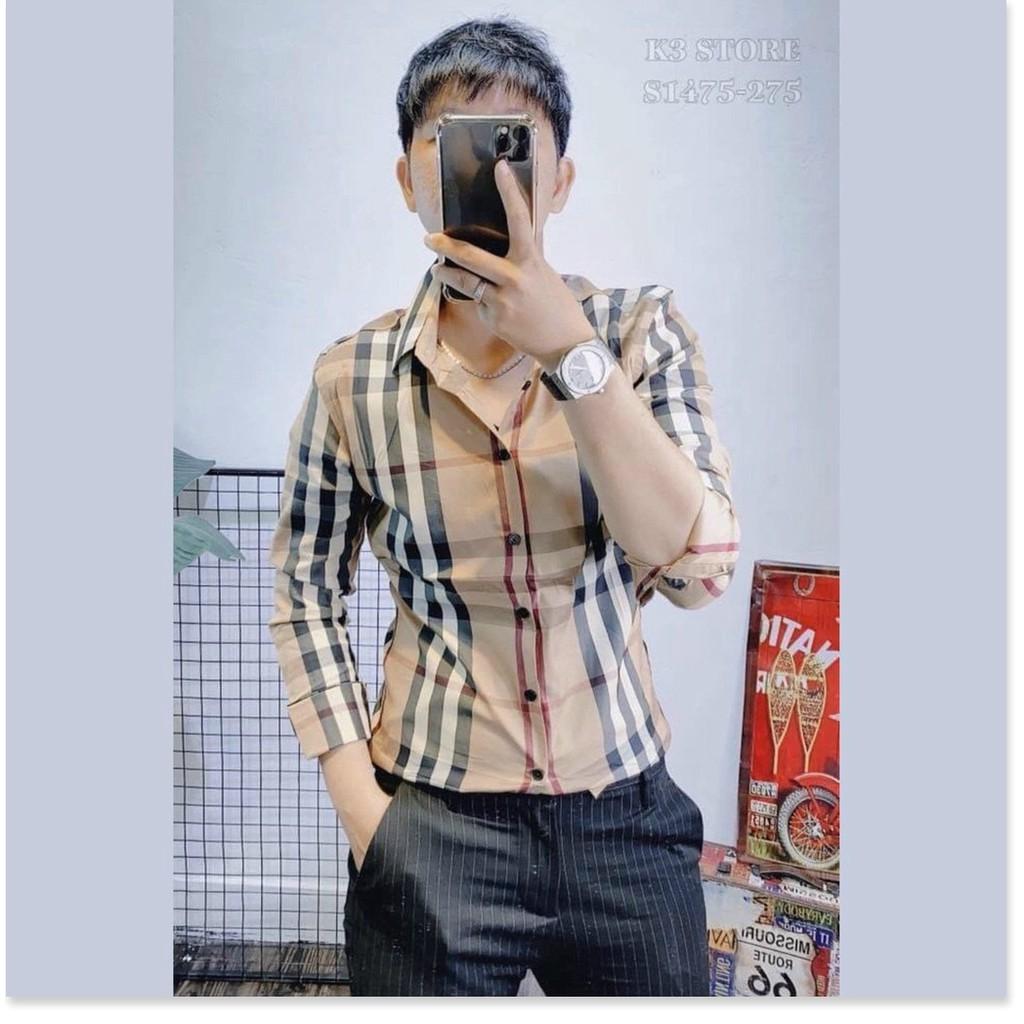 ÁO SƠ MI NAM TAY DÀI KẺ SỌC VÀ HỌA TIẾC SIÊU NGẦU THỜI TRANG MỚI KME