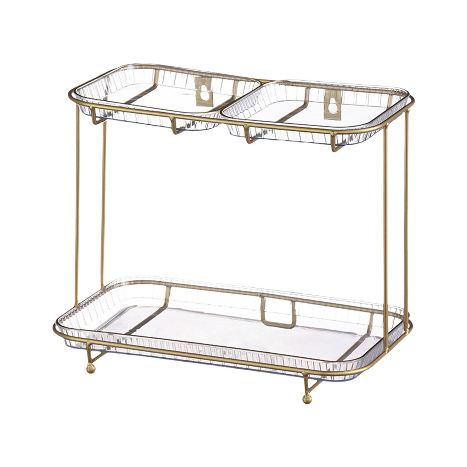 Shelf bathroom counter makeup holder display White