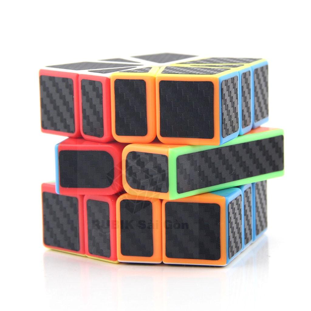 Khối Rubik Carbon Biến Thể Square 1 - Rubic Ma Thuật Các Bon Biến Dạng - Ru Bíc Cacbon MoYu Meilong - Rubick Cac Bon Đẹp