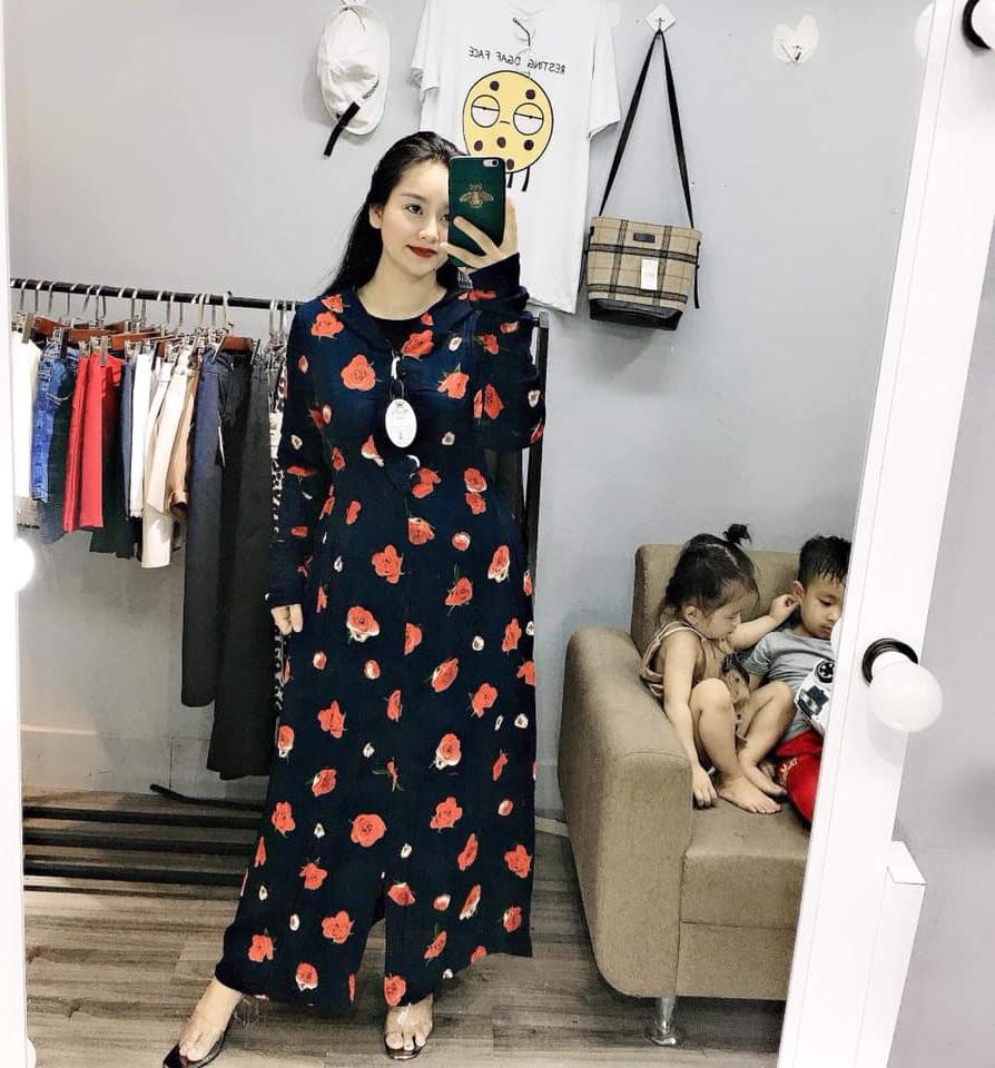 Váy áo chống nắng toàn thân 3 lớp vải lanh nhung Nhật chất xịn mềm êm nhẹ thoáng mát chùm kín chân