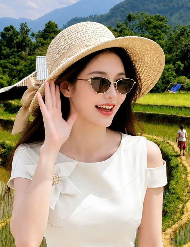 Mũ Cói Nữ Mùa Hè Nón Đi Biển Phong Cách Thời Trang Hàn Quốc Kích thước vành mũ 6cm, vòng đầu từ 57-59cm có thể điều chỉnh vòng đầu dây rút bên trong dona220626