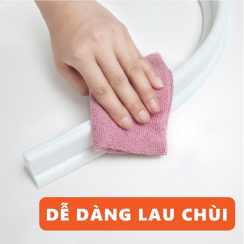 Dải chặn nước nhà tắm - Thanh Silicon chống thấm nước dùng cho nhà vệ sinh, chỗ rửa tay, phòng giặt