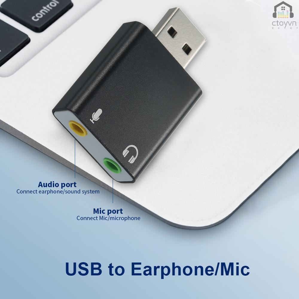 Thẻ âm thanh mở rộng USB 7.1 sang 3.5mm cho PC Laptop