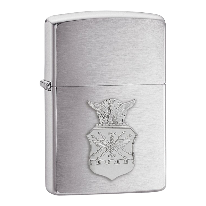 Bật Lửa Zippo 280afc Air Force Crest Emblem Brushed Chrome