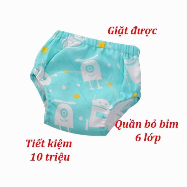 Quần bỏ bỉm cotton cho bé các size từ 4kg - 17kg