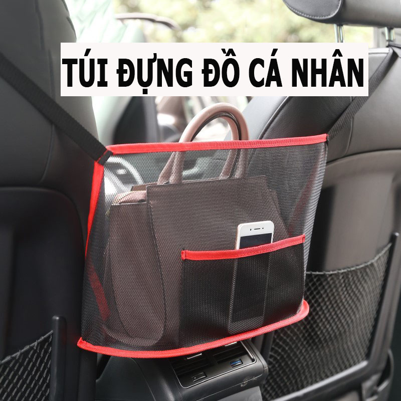 Túi lưới đựng đồ trên ghế ô tô túi đựng đồ trên xe ô tô túi treo túi đa năng lưng ghế túi đựng đồ dùng cho ô tô siêu thị