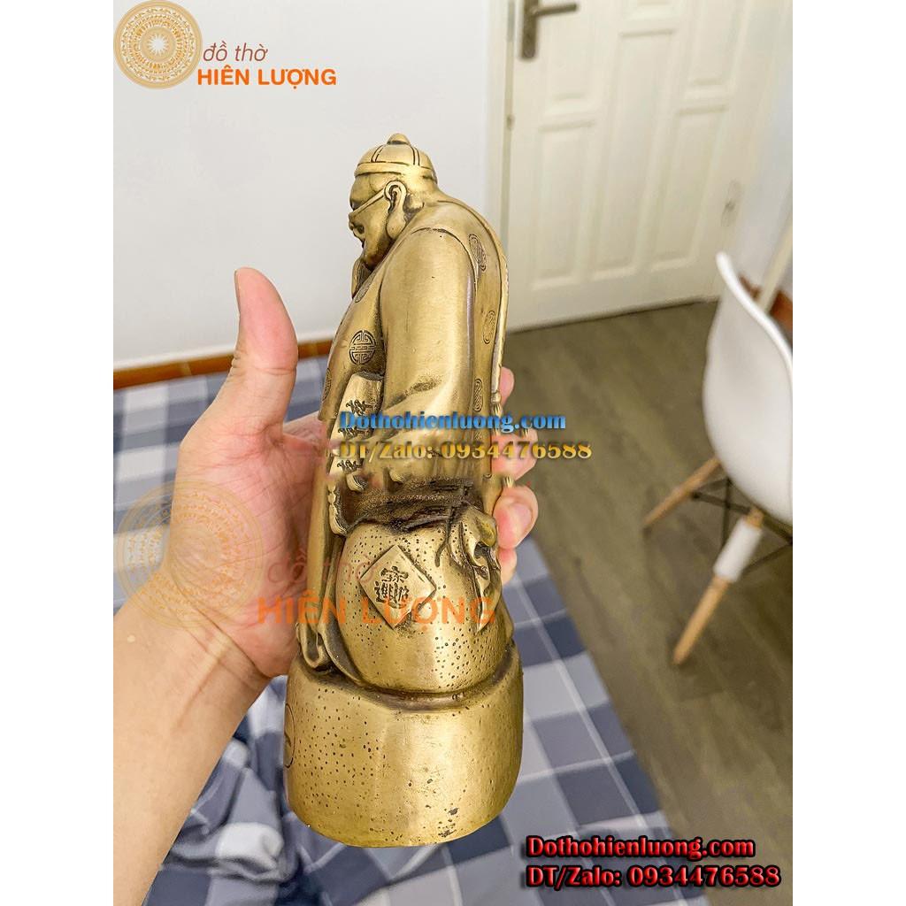 Tượng Lão Quản Gia Bằng Đồng Thau Nguyên Chất Cao 22cm - Vật Phẩm Phong Thủy