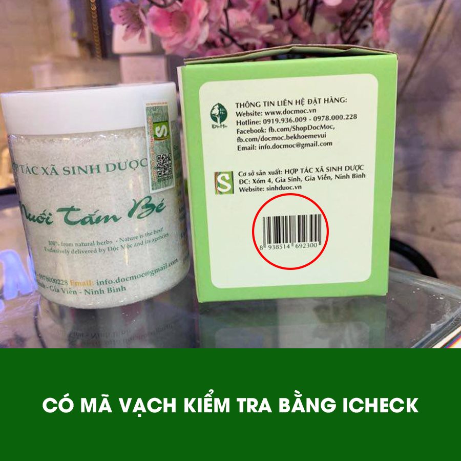 Muối Tắm Bé Độc Mộc 400G - Muối Tắm Bé Sinh Dược  Làm Giảm Rôm Sẩy,  Hăm Tả, Cứt Trâu, Mẩn Ngứa, Mồ Hôi Trộm CHo Bé An Toàn CHo Cả TRẻ Sơ SInh Tặng Kèm 01 Túi Muối NGâm Chân