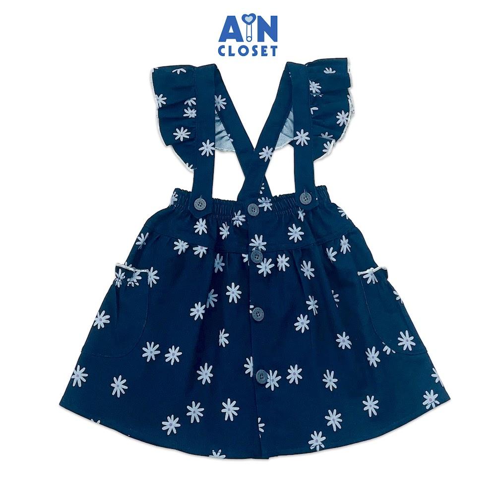 Váy yếm bé gái họa tiết Hoa Cúc xanh denim - AICDBGQZZWH6 - AIN Closet