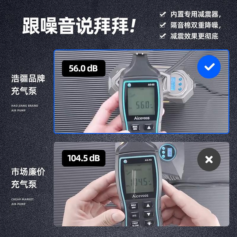 Giá thấp nhất máy bơm không khí gắn trên xe máy bơm không khí xe hơi hai xi lanh áp suất cao lốp xe di động máy bơm không khí lốp xe đa chức năng