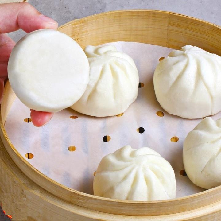 Giấy Nến Tròn Đục Lỗ Đường Kính 23cm ,Set 100 Tờ - Dùng Lót Xửng Hấp và Nồi Chiên Không Dầu