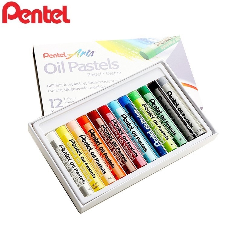 Hình ảnh Sáp màu dầu Nhật Bản Pentel Oil Pastel PHN Bộ 12/16/25/36/50 màu